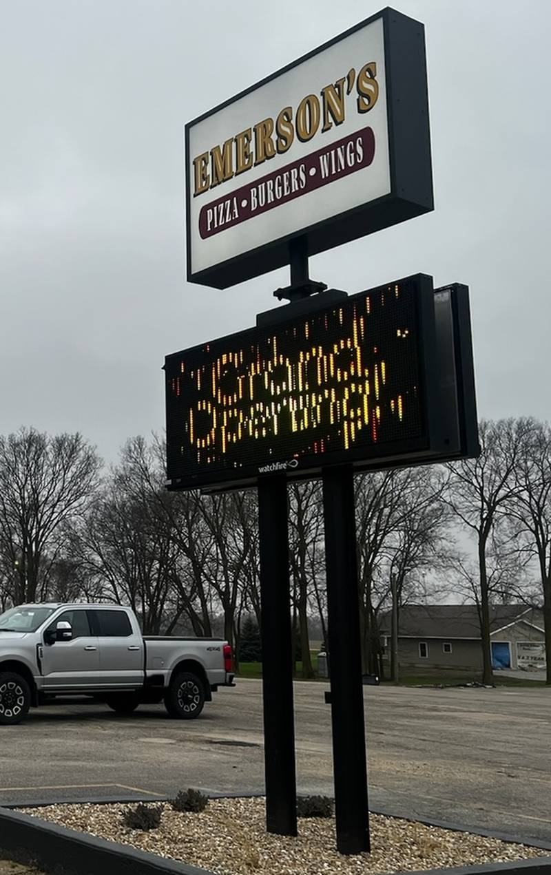 Emerson's, at 1332 W. Rock Falls Road, Rock Falls, specializes in serving Detroit-style pizza, burgers, wings and Nashville hot chicken sandwiches.