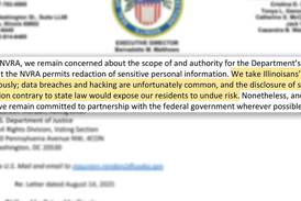 Illinois elections board refuses to give DOJ sensitive voter data
