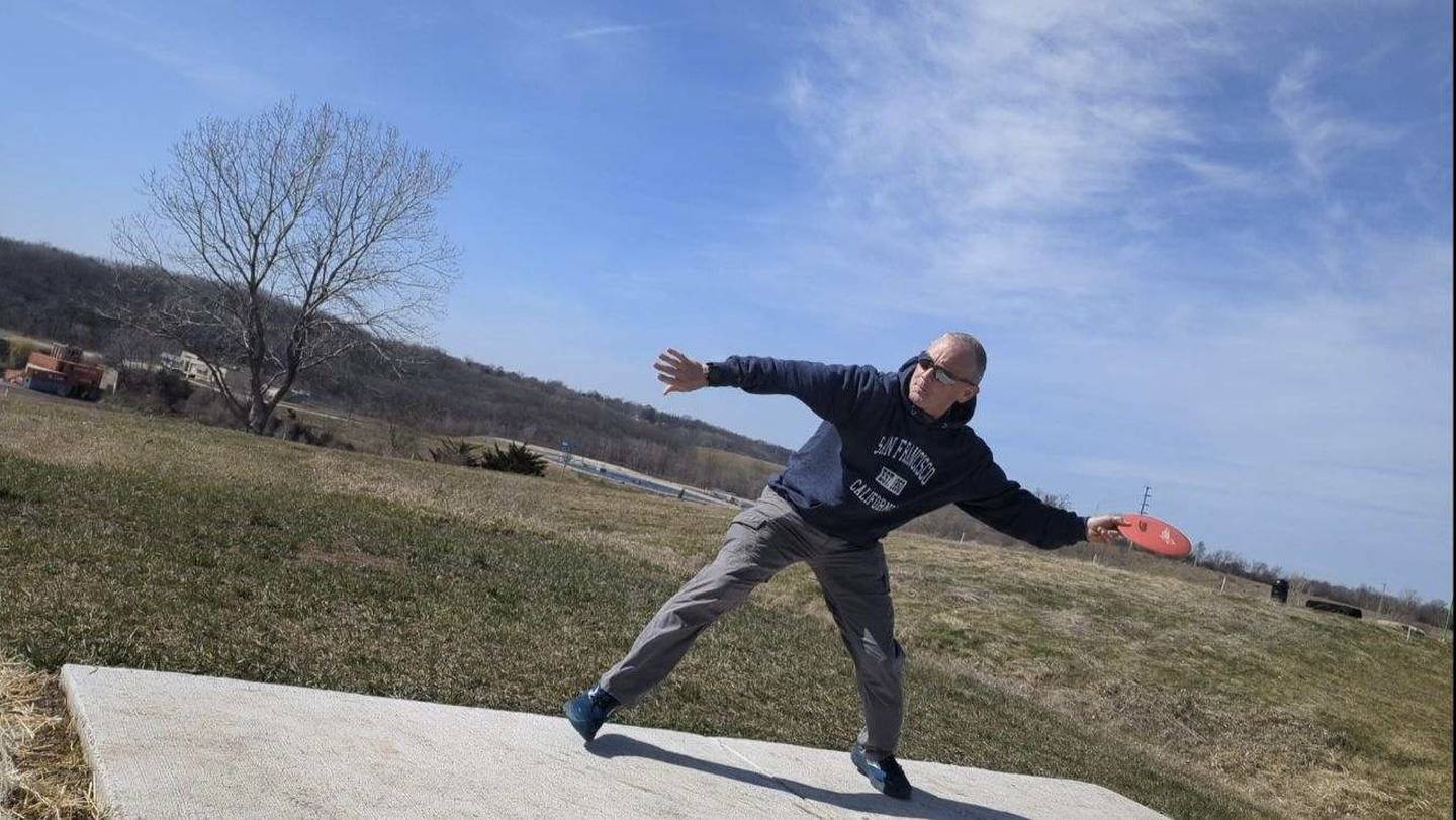 Wes Black takes a shot on Tuesday, March 19, 2014 The Quarry following the ribbon cutting.