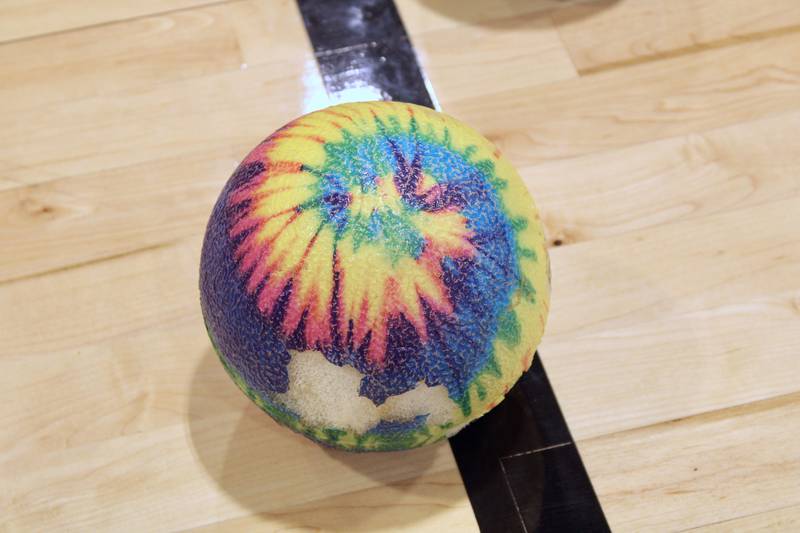 Colorful playground balls with a soft surface were used for the dodge ball games held Tuesday morning at The Facility in Dixon.