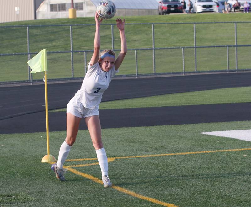 Princeton's Chloe Ostrowski throws in the ball during the Class 1A Regional semifinal game on Tuesday, May 9, 2023 at Mendota High School.