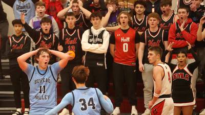 Photos: Bureau Valley edges Hall in thrilling 55-53 boys basketball showdown