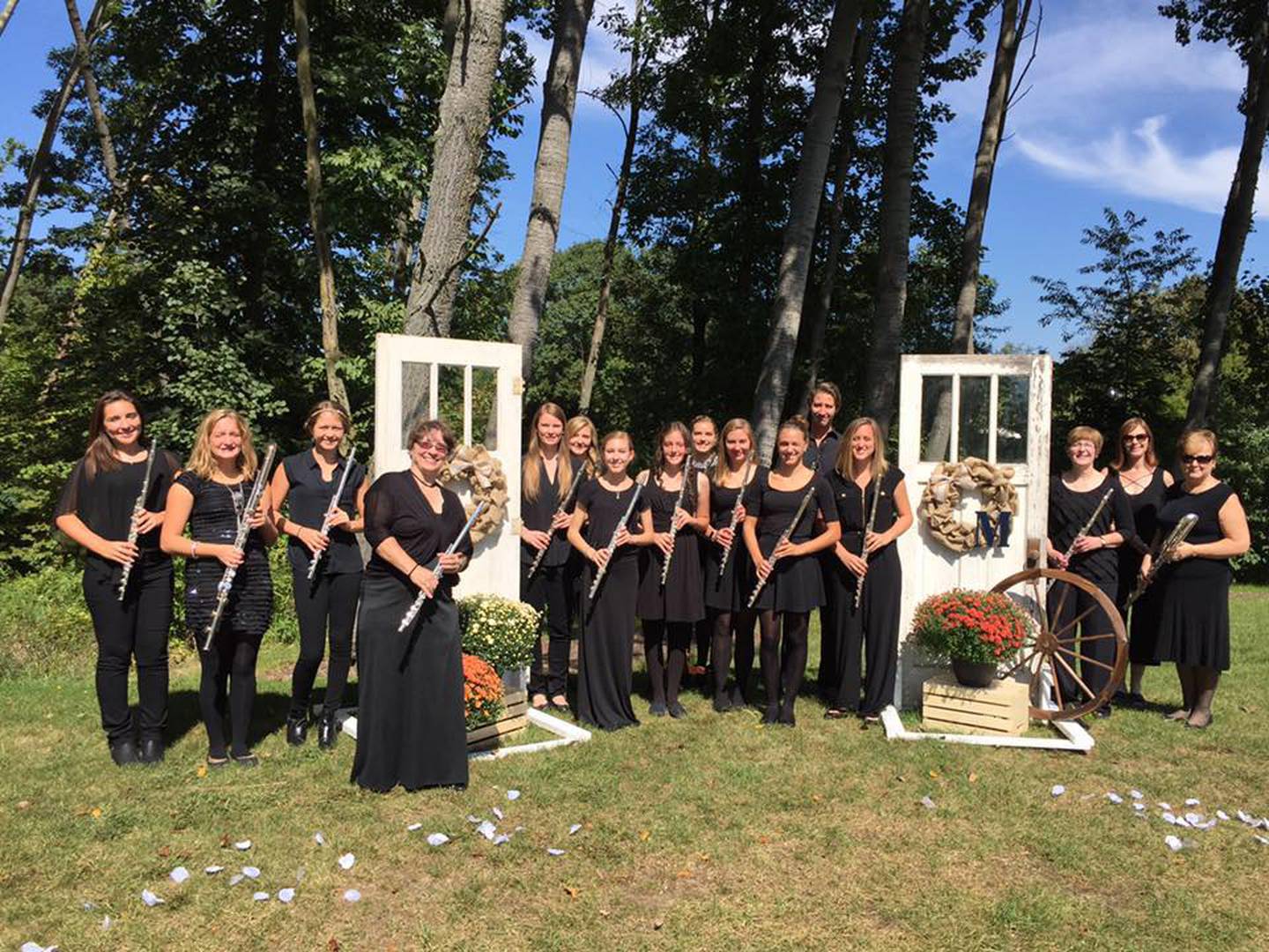 The Illinois Valley Flute Ensemble has performed at Hornbaker's Garden in Princeton.