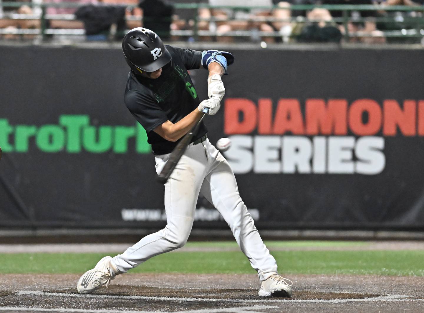 Providence's Nate O'Donnell at bat during the Class 4A Super-Sectional game against Mt. Carmel on Monday, June 03, 2024 at Crestwood.