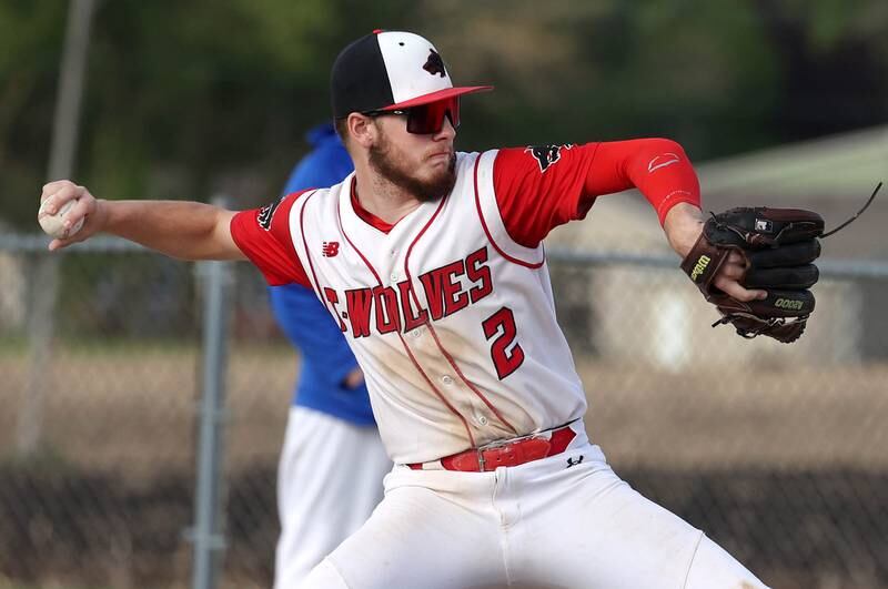 Indian Creek's Jacob Coulter delivers a pitch during their game against Hinckley-Big Rock Monday, April 29, 2024, at Indian Creek High School.