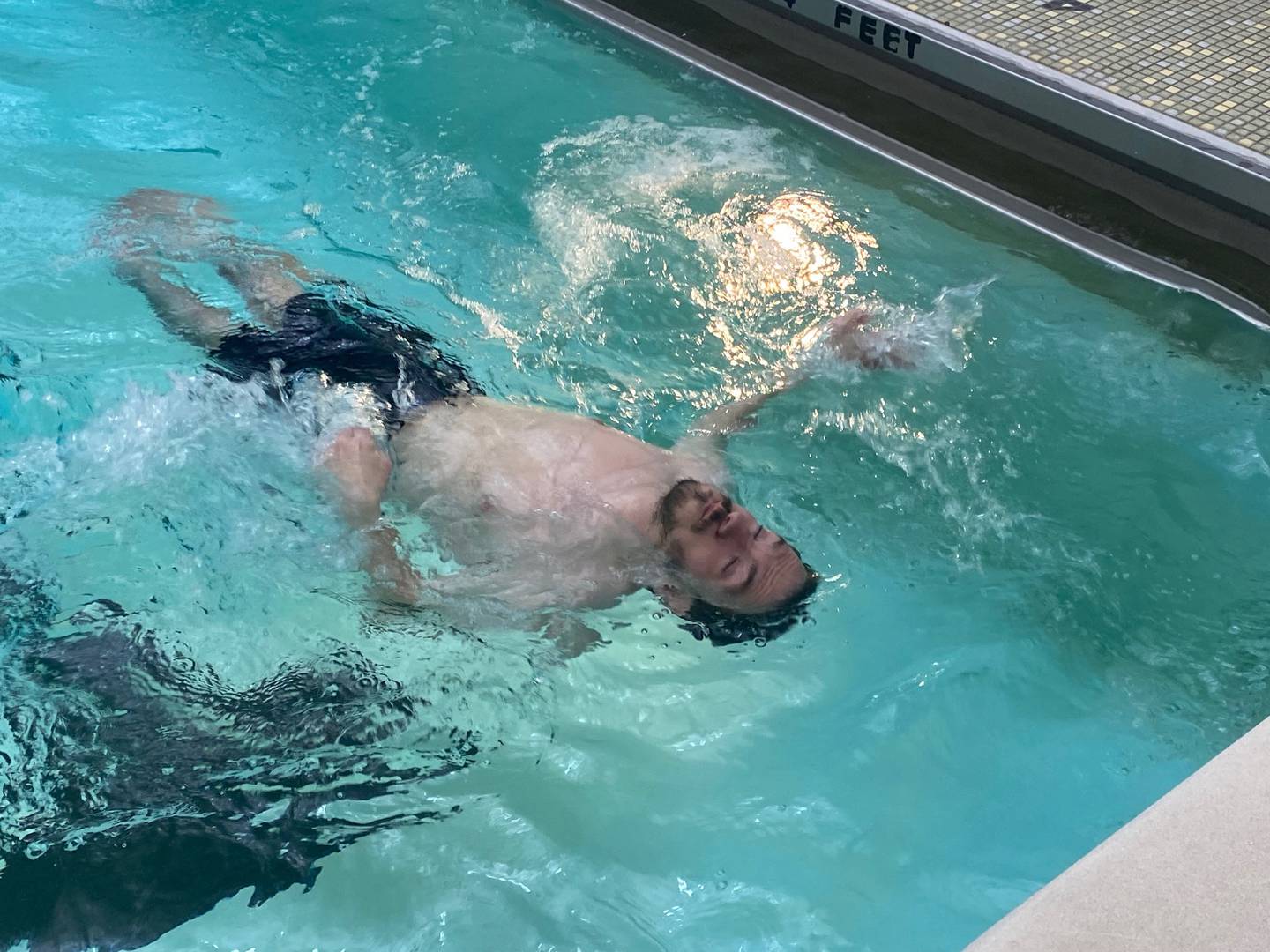 Nicholas Holm of Goose Lake gets ready for the State Olympics in June.