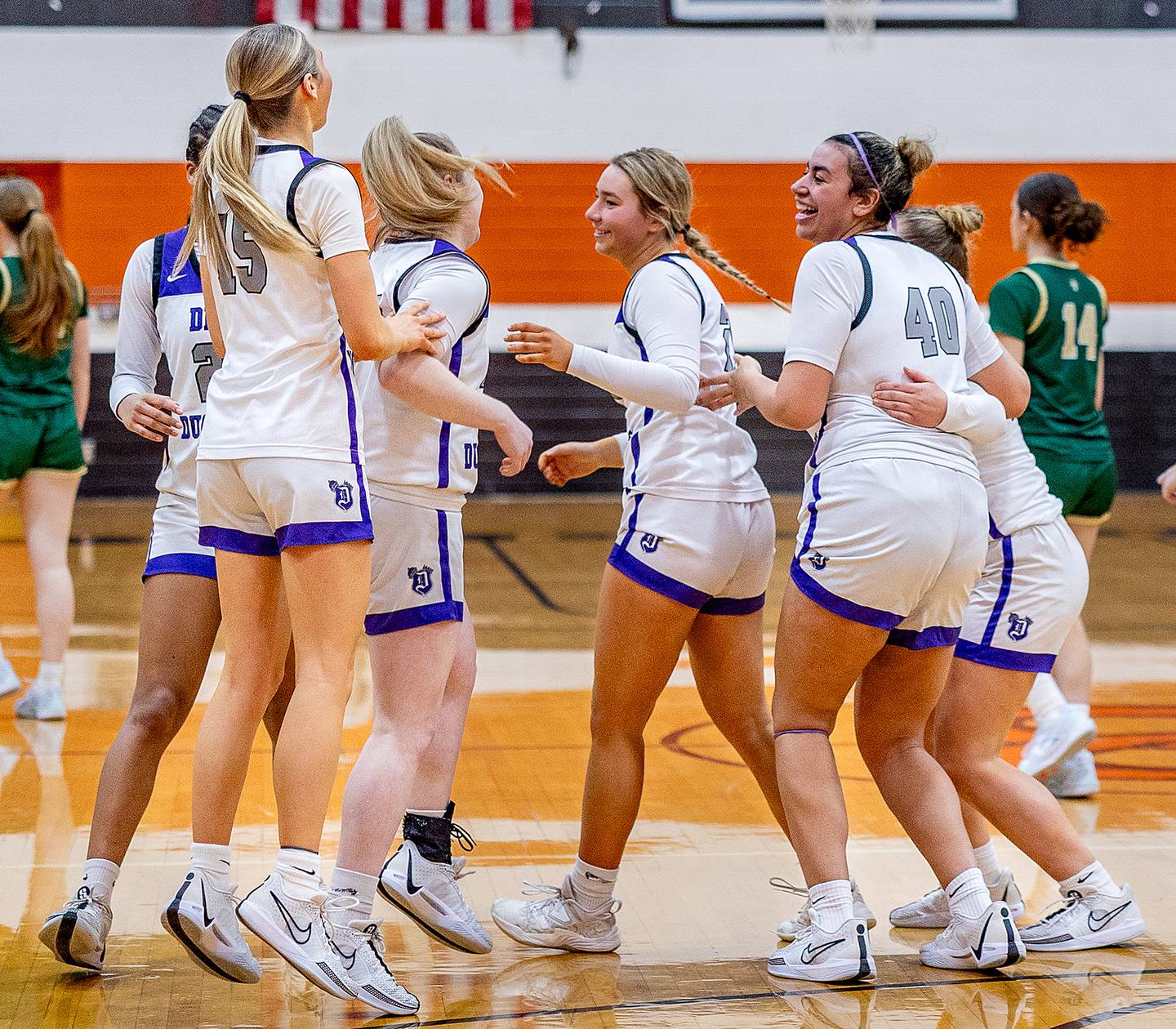 Dixon celebrates after taking down Rockford Boylan in the regional championship on Thursday, February 20, 2025 at Freeport High School.