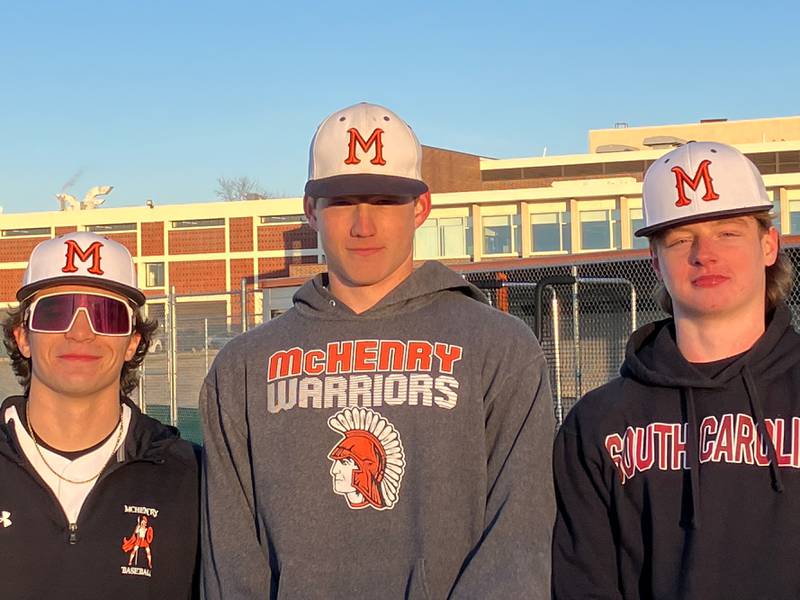 McHenry pitchers Ryan Nagel, Brandon Shannon and Kaden Wasniewski.