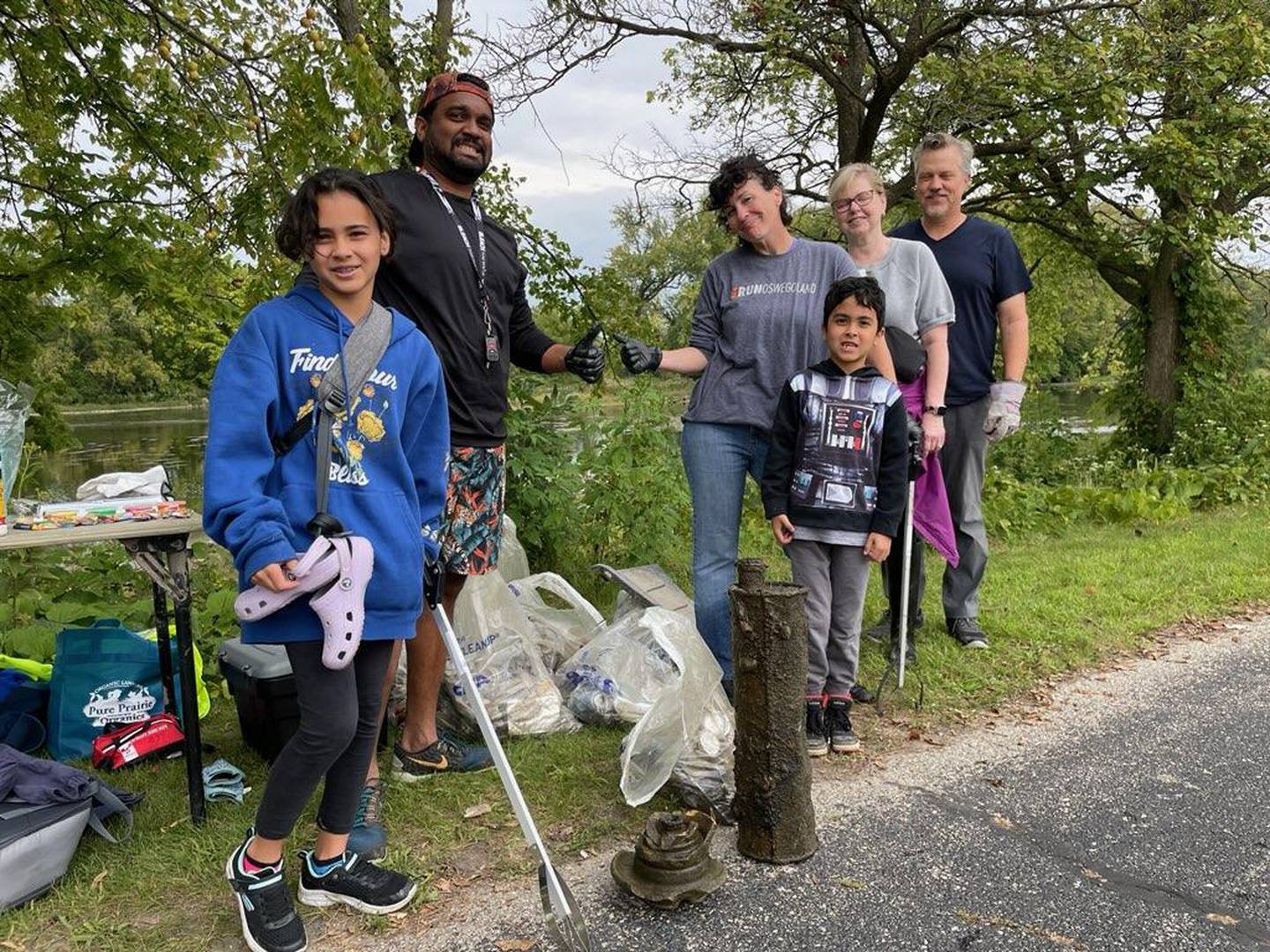 The 2023 "It’s Our Fox River Day" cleanup held Saturday, Sept. 23, in Oswego.
