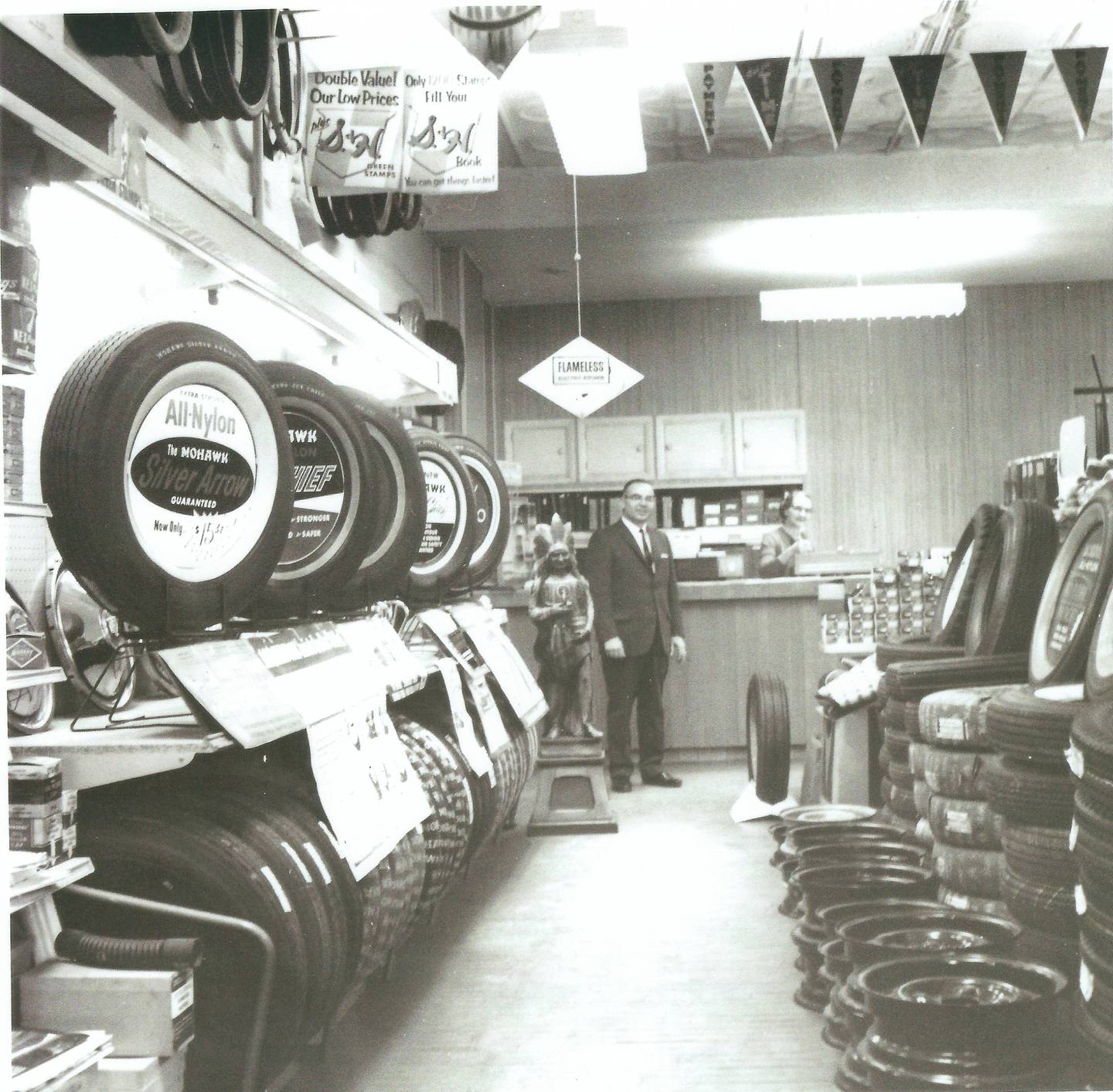 John Lucenta Sr. started Lucenta Tire in Will County 75 years ago, after coming to the U.S. from Italy as a boy not knowing how to speak English. The last of its six locations closed for good on May 25 due to high rent. Pictured is the tire showroom  in the 1950s.