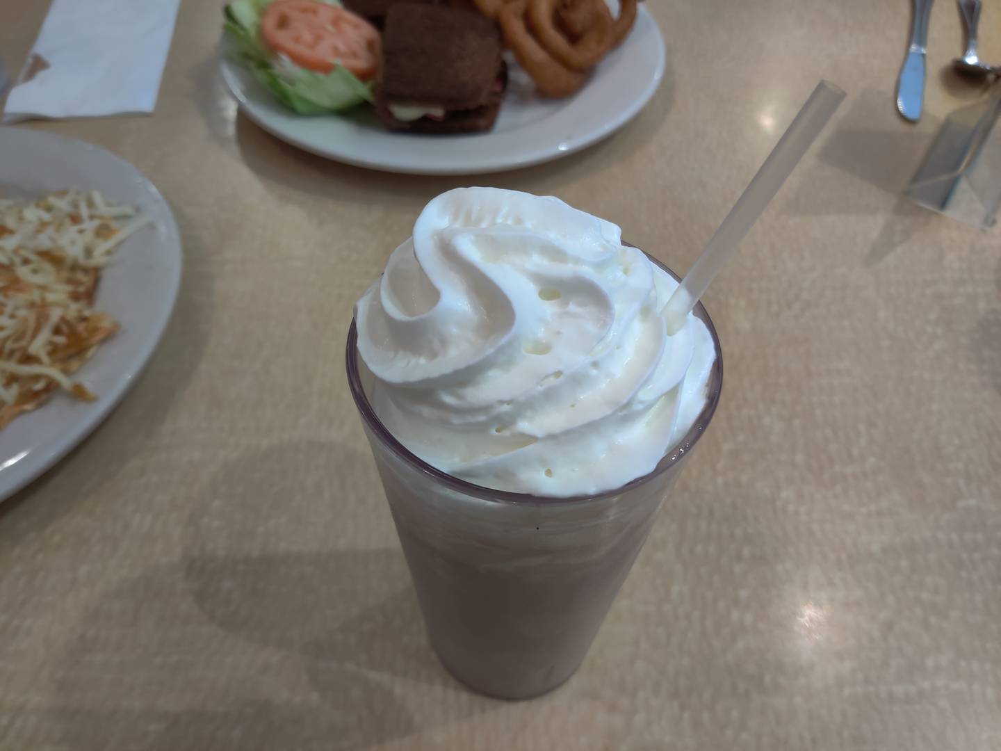 A chocolate milkshake at Randall's Pancake House & Restaurant in South Elgin.