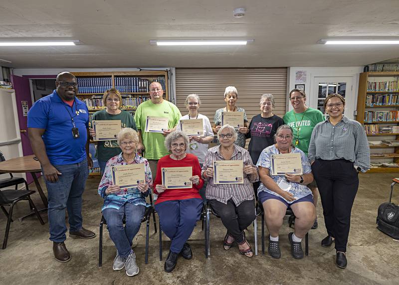 Ten volunteers from Amboy’s Teen Turf were recognized Tuesday, Sept. 26, 2023 with the Governors Hometown Award. Teen Turf and the city of Amboy was awarded in the Youth Development in Education for their population.