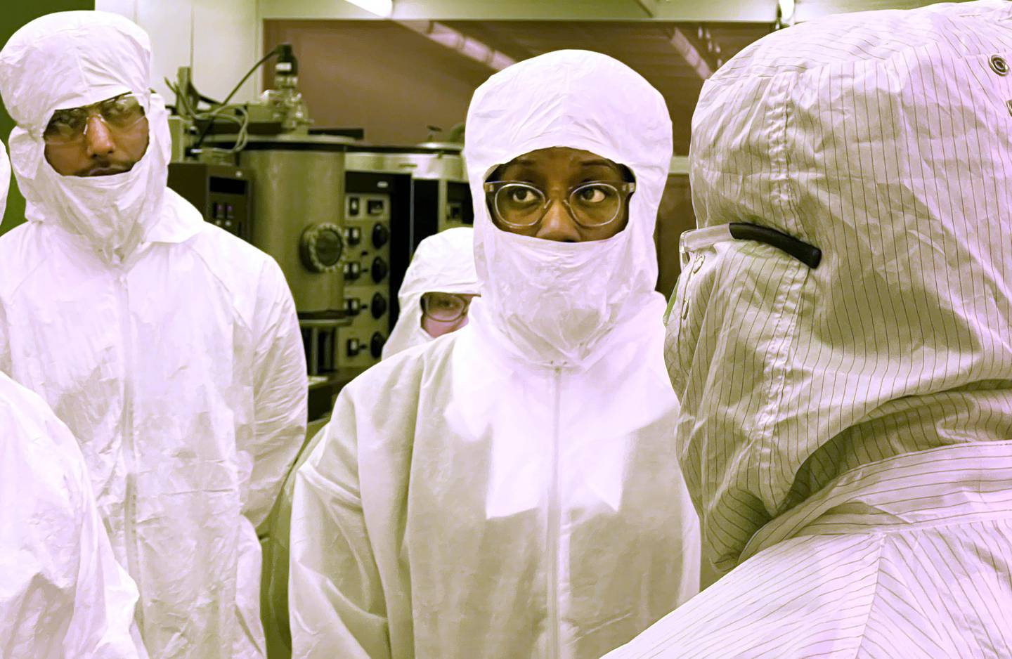 U.S. Rep. Lauren Underwood, D-Naperville, tours the semi-conductor lab Friday, Jan. 20, 2023, at the Northern Illinois University College of Engineering and Engineering Technology building in DeKalb. Underwood was visiting NIU to celebrate the university receiving $1.5 million in federal funding to upgrade its microchips manufacturing lab.