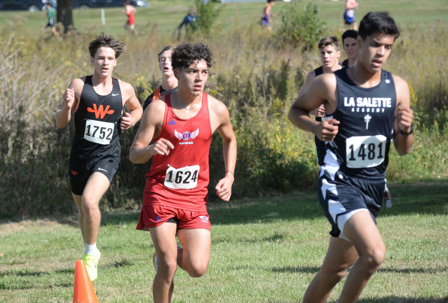 Oregon's Daniel Gonzalez runs at the 51st Annual Columbus Day Invitational at Shady Oaks Golf Club in Sublette on Monday, Oct. 14. 2024.