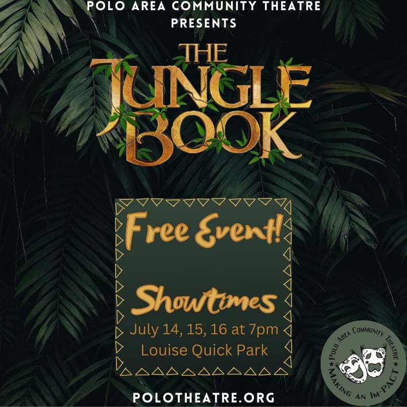 The Polo Area Community Theatre's flyer for "The Jungle Book"