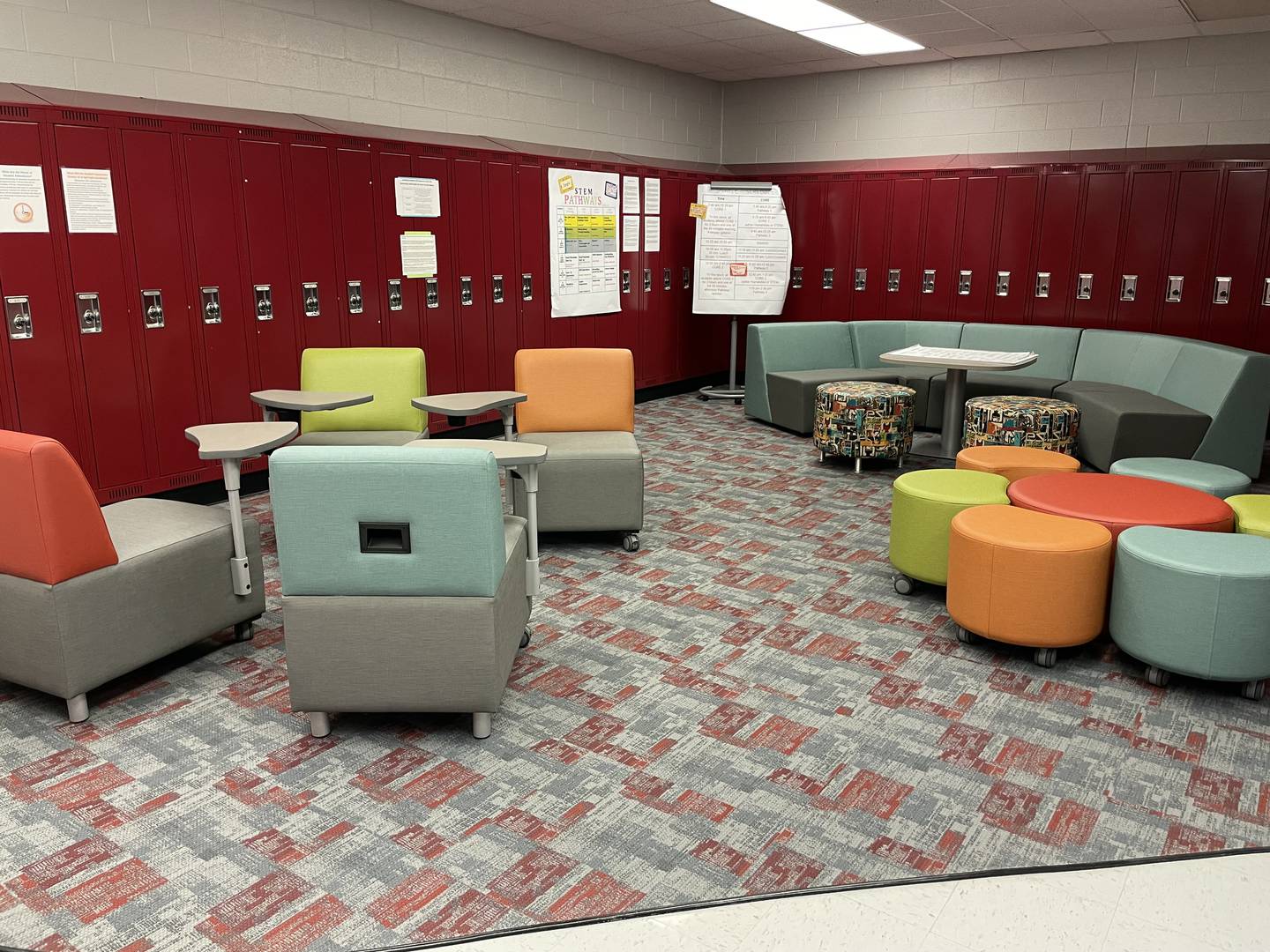 The interior of the new Kaneland IgKnight Academy is shown. The school will open to students in the fall of 2023.