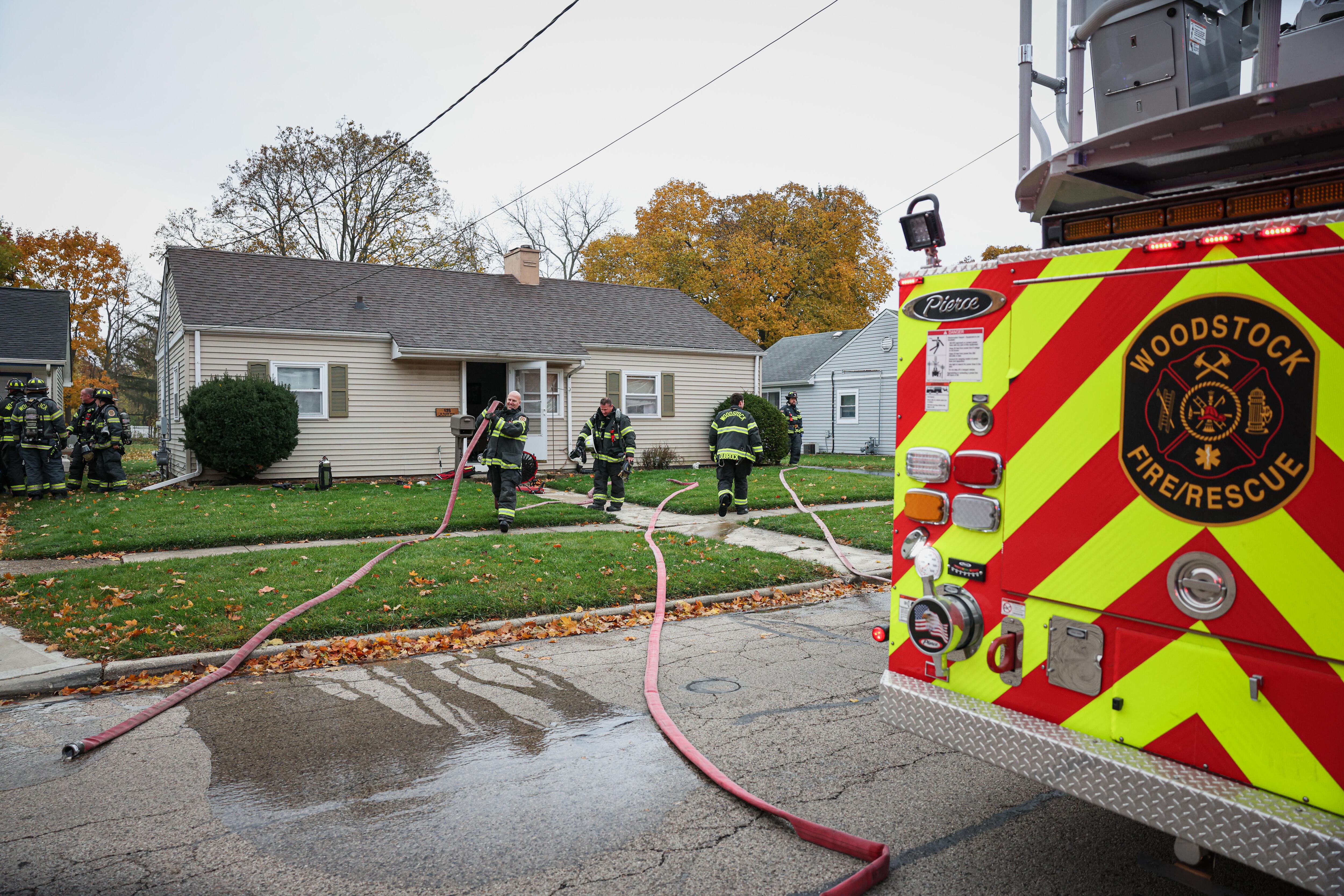 Two people were rescued from a house fire in Woodstock Nov. 8, 2025.