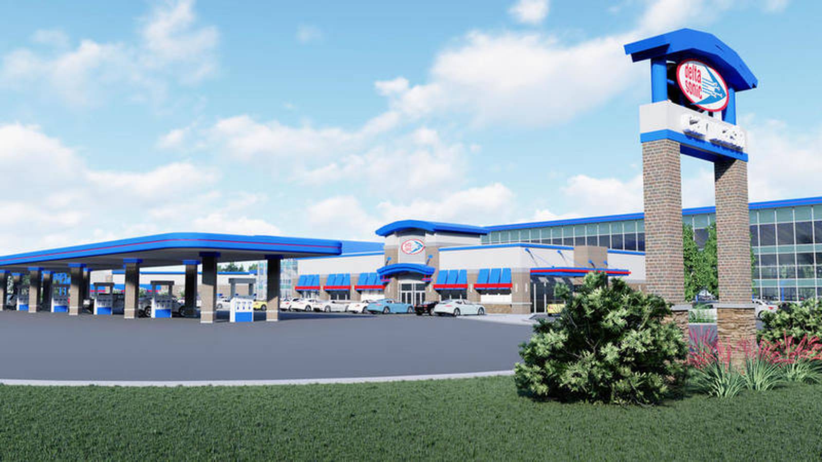 Groundbreaking held for Delta Sonic car wash on Route 34 in Oswego