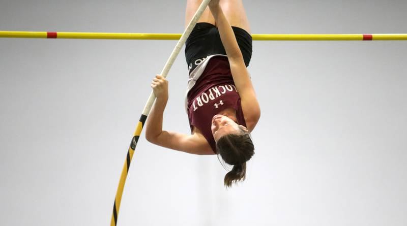 Lockport’s Makenna Skoczylas competes in the 3A pole vault finals during the IHSA Girls State Championships in Charleston on Saturday, May 21, 2022.