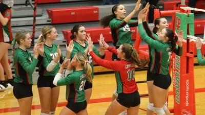 Photos: L-P is Interstate 8 Conference Champions after defeating Kaneland in volleyball