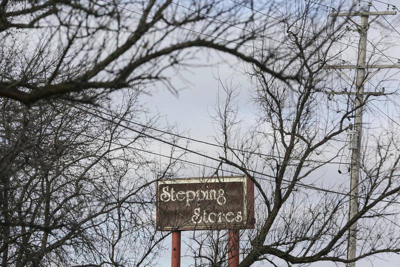 A Stepping Stones Treatment Center sign stands along Theodore Street on Friday in Joliet.