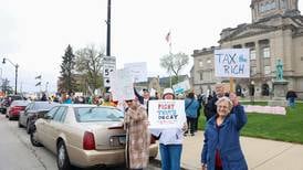 Photos: Protestors gather for Hands Off Rally in Kankakee Saturday