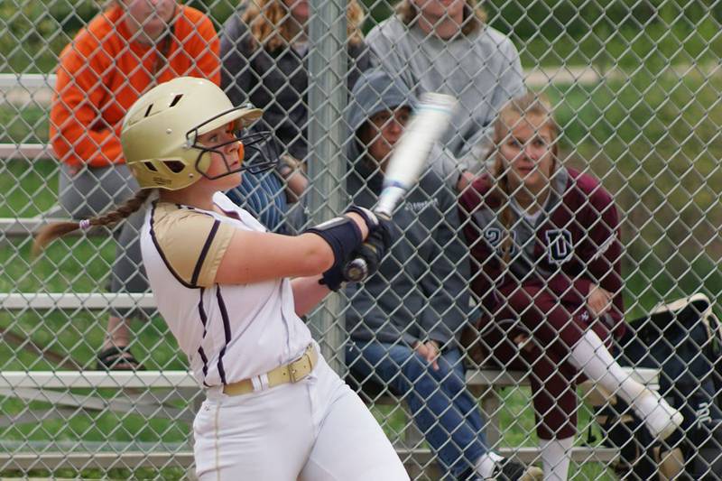 Polo's Cheyenna Wilkins connects for a home run Tuesday, May 17, 2022 against Pecatonica.