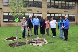 Joliet donates tree to Edna Keith Elementary School for Arbor Day festivities