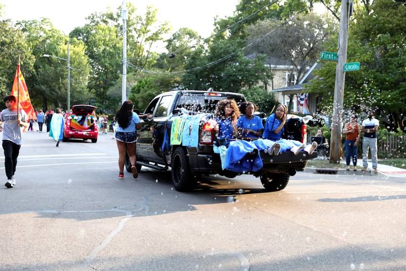 The Batavia High School black student union participate in the school’s annual homecoming parade on Wednesday, Sept. 11, 2024 in Batavia.