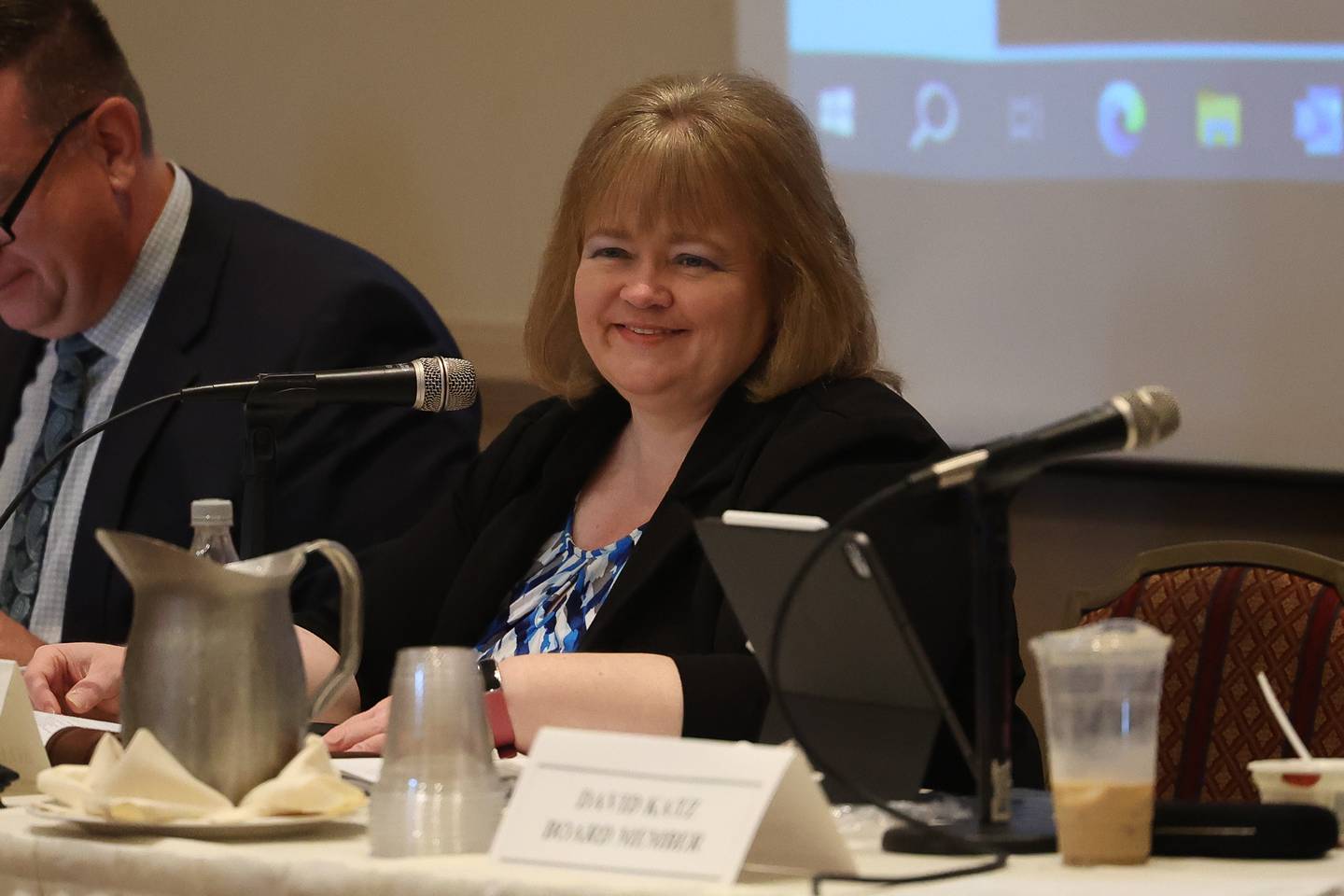 Illinois Health Facilities and Services Review Board Chairwoman Debra Savage during the State Board Meeting on Thursday, July 27 in Bolingbrook.