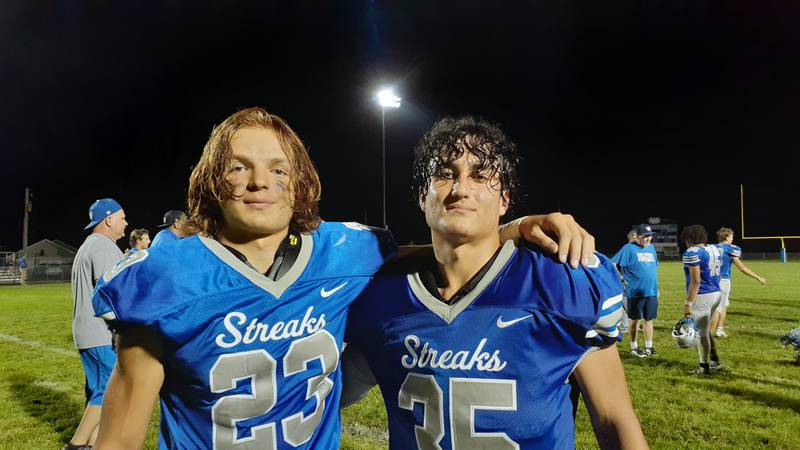 Kaden Sandoval, left, and Adriane Perry both tallied over 125 rushing yards during Friday's 31-13 nonconference win over Limestone.