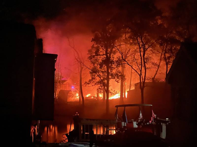 A camping trailer is a total loss after a fire ignited Monday morning at Four Star Campgrounds at 2776 E 2625th Road, between Marseilles and Seneca.