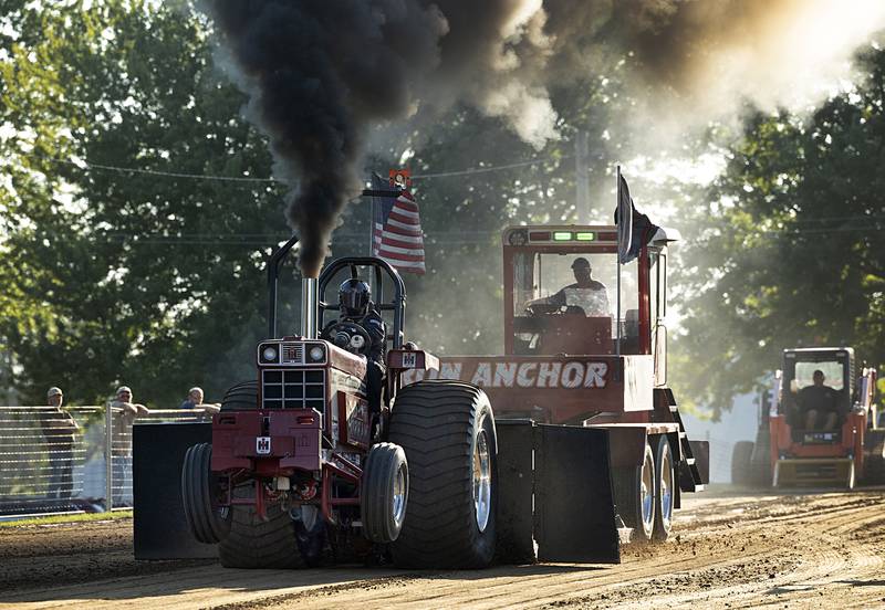 David Runkle pilots Earl’s Dream down the track Wednesday, Aug. 7, 2024 at the Carroll County Fair.