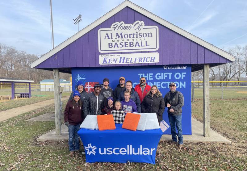 Al Morrison Baseball League leaders were in awe Tuesday when a semi pulled into Dixon's Borden Field with $1,500 worth of sports equipment donated by UScellular as part of its “Gift of Connection” program. The truck was full of brand new bases for their baseball complex.