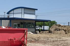 Construction on 7 Brew Coffee shop in Plainfield progressing