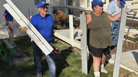 Princeton Rotary Club volunteers remove museum’s wooden ramp