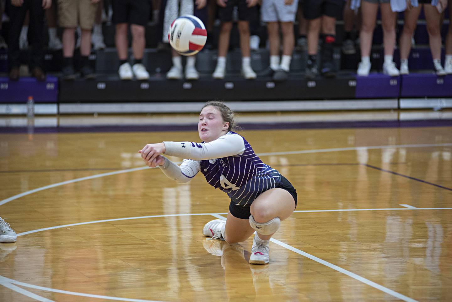Dixon’s Charlie Cole digs a shot against Rockford Lutheran Tuesday, Sept. 20, 2022.