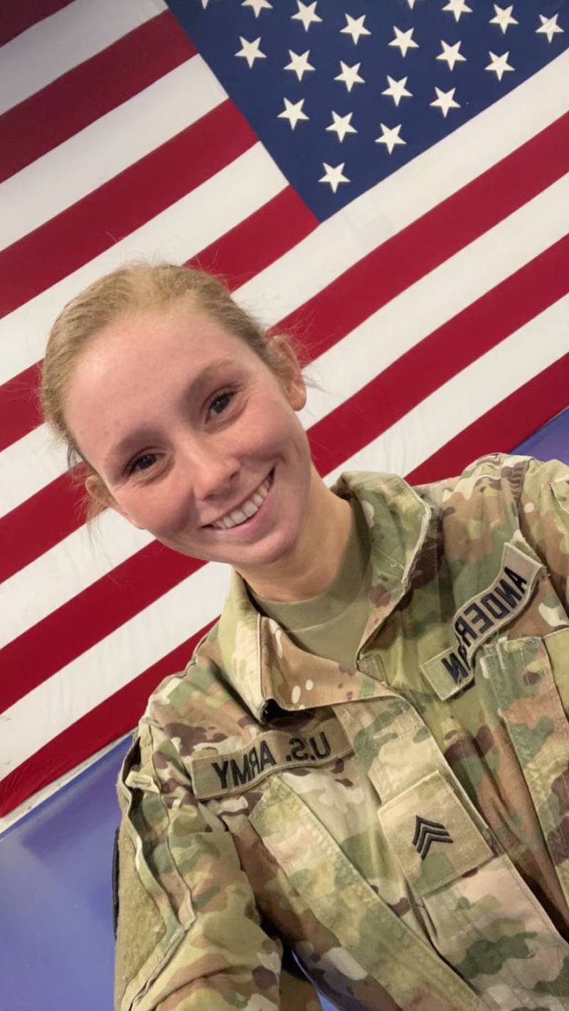 Brooke Anderson in her National Guard uniform.