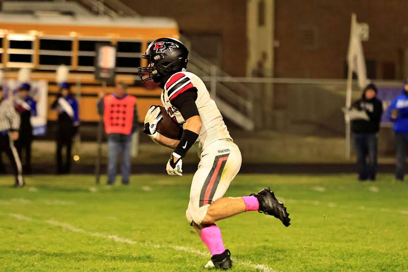 EP's Gaven Adams runs the ball in an attempt to put the Panthers on the scoreboard before the half Friday night at Princeton. The Panthers fell to the Tigers 48-0.