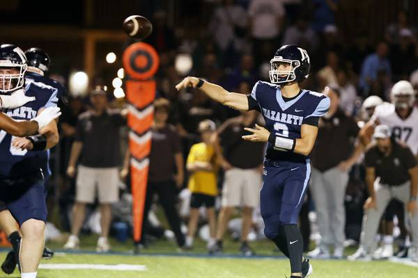 Suburban Life football notebook: Nazareth’s Jackson Failla, after move from Pennsylvania, fitting in at QB