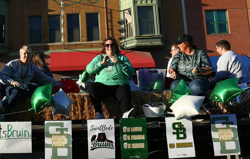 St. Bede staff ride in the Homecoming parade on Friday, Sept. 30, 2022 downtown Peru.