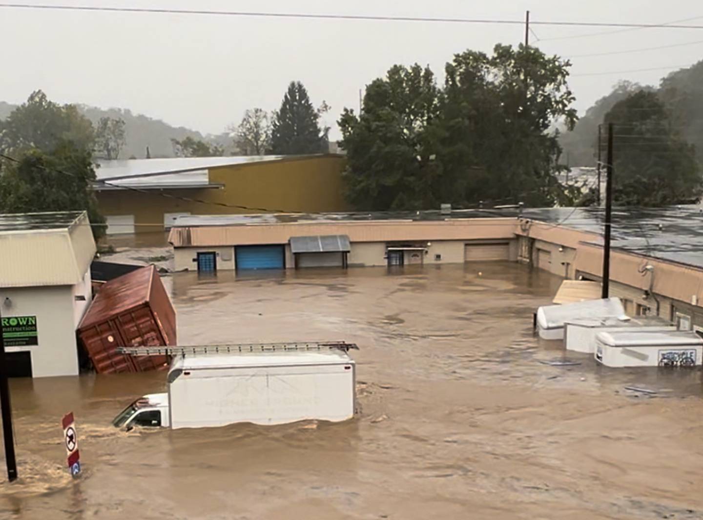Jackson Marwitz of Crystal Lake recorded images of some of the dangerously high flooding he saw on Sept. 27, 2024, after Hurricane Helene landed in Asheville, North Carolina, just a few days after he arrived to begin an internship at the Biltmore Estate.