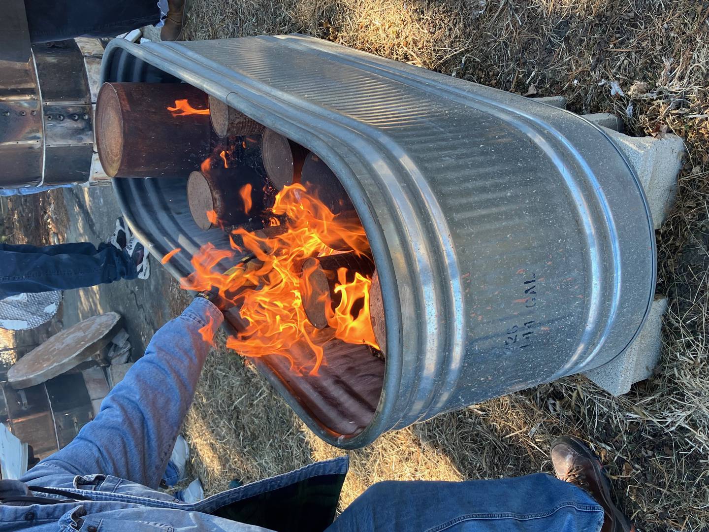 Raku firing is done at times in ceramics class.