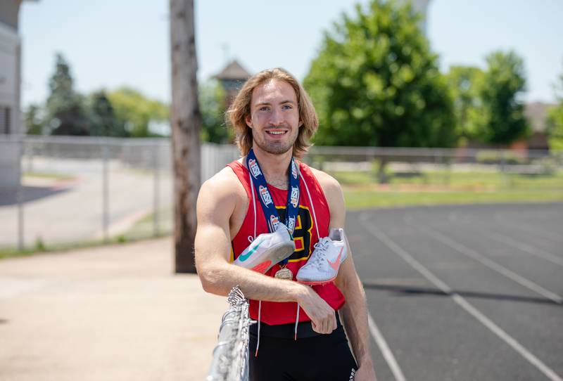 Batavia's Jonah Fallon is the Kane County Chronicle's Boys Track and Field Athlete of the Year, Saturday, June 18, 2022.