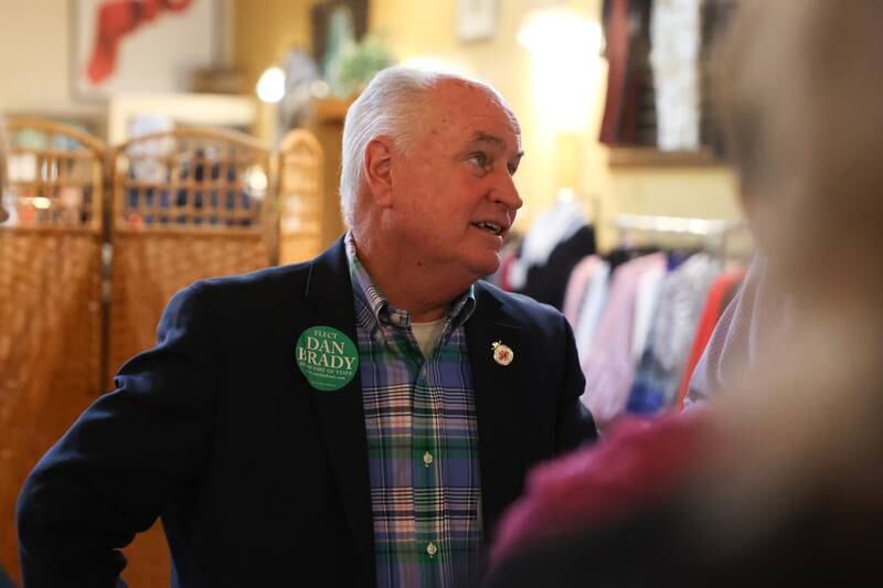 Dan Brady, Republican candidate for Secretary of State, attends the GOP event at Its Amazing in Joliet on Monday.