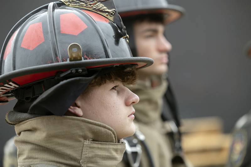 Tyler Huggins, 17, of Amboy attends the final weekend of the Sublette Cadet Firefighter Program Saturday, March 15, 2025. Cadets go through 40 hours of training over 10 consecutive weekends to become volunteer firefighters.