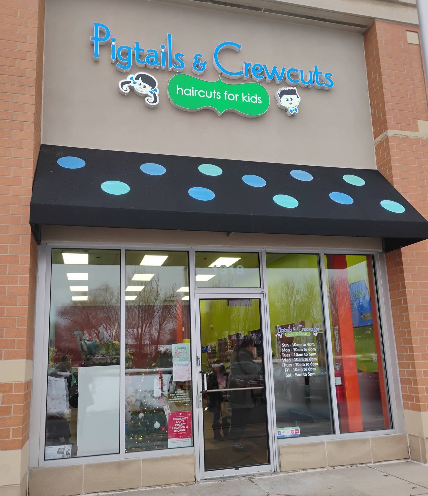 Pigtails & CrewCuts: Haircuts for Kids, 1318 Commons Drive, Geneva, opened in January 2022, a franchise that specializes in hair care for children with sensory challenges.