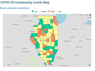 IDPH: Number of Illinois counties at “high” COVID-19 risk continues to decline