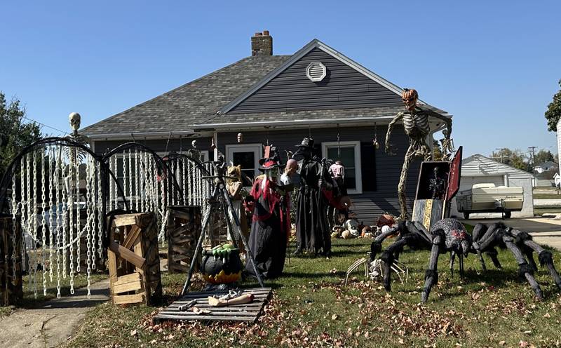A view of Halloween decorations in the 1300 block of Tonti Street on Thursday, Oct. 17, 2024 in La Salle.