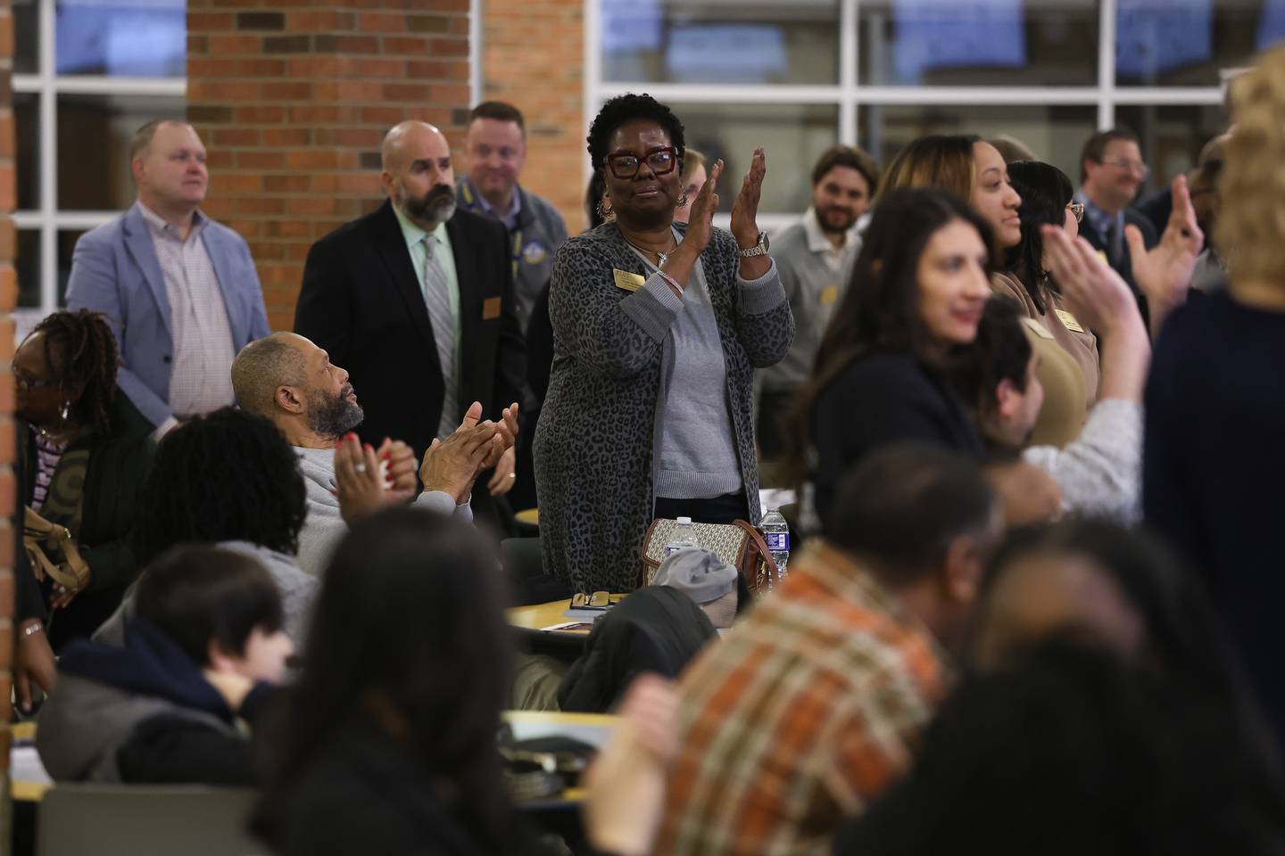 District 204 staff are recognized at the State of the District Address on Thursday, Jan. 29, 2026 in Joliet.